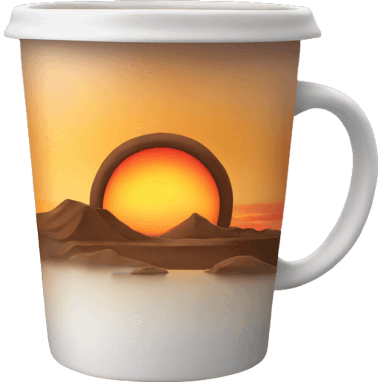 sunset coffe emoji