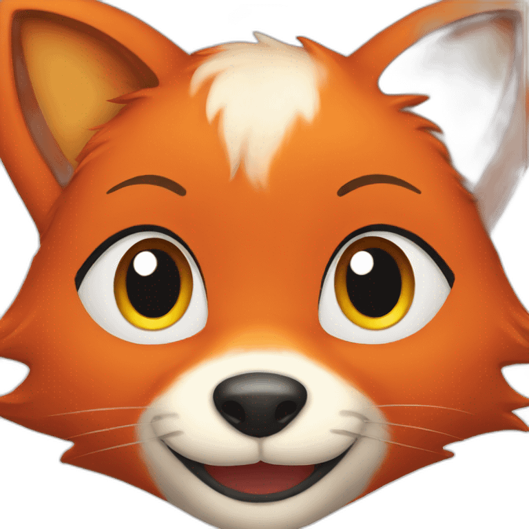 Female fox smiling emoji