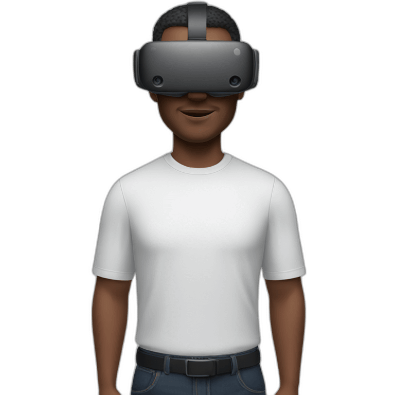 man wearing apple vision pro vr emoji