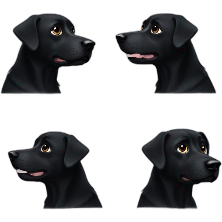 black dog emoji