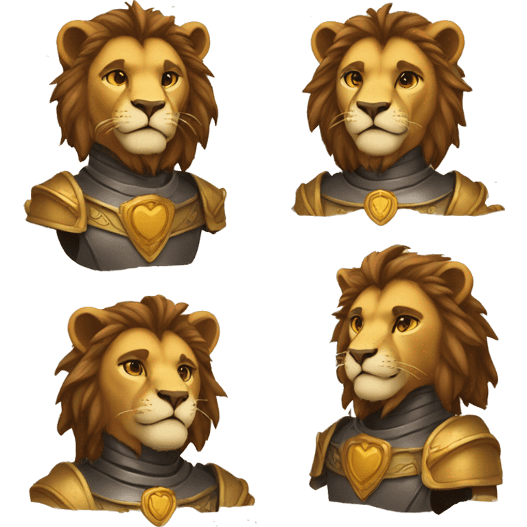 lion paladin in love emoji