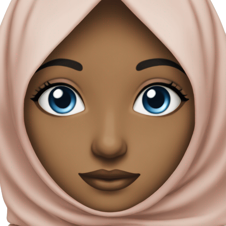 Hijabi blue eyes  emoji