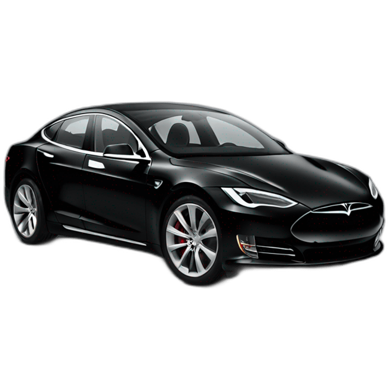 black tesla car front view emoji