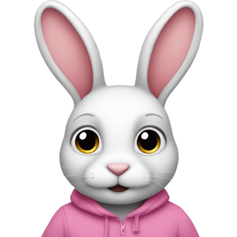 rabbit wearing pink  emoji