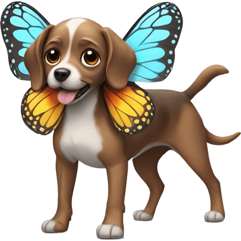 dog with butterfly wings emoji