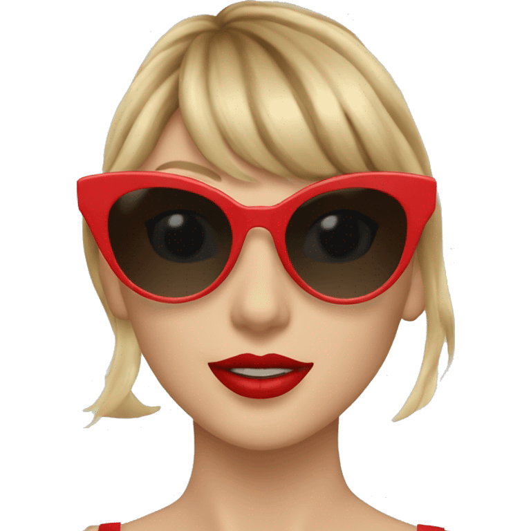 taylor swift red cateye sunglasses emoji