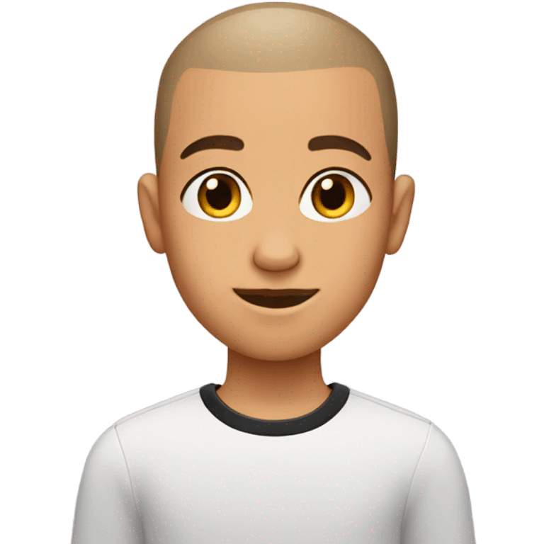 buzz cut boy with earrings emoji