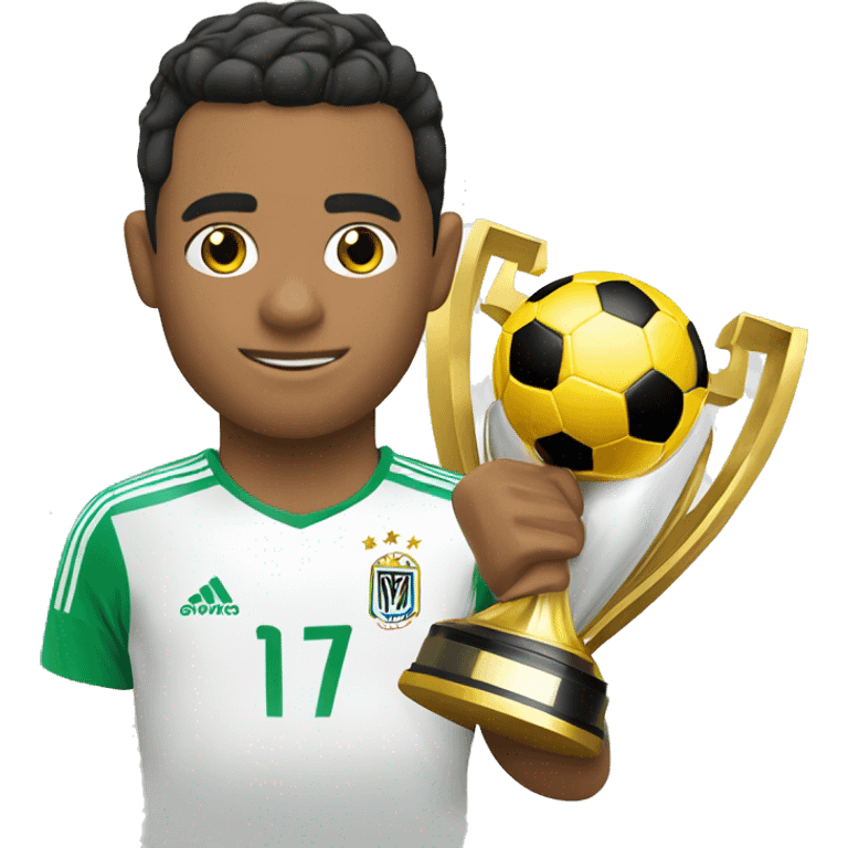 cristiano avec une coupe du monde emoji