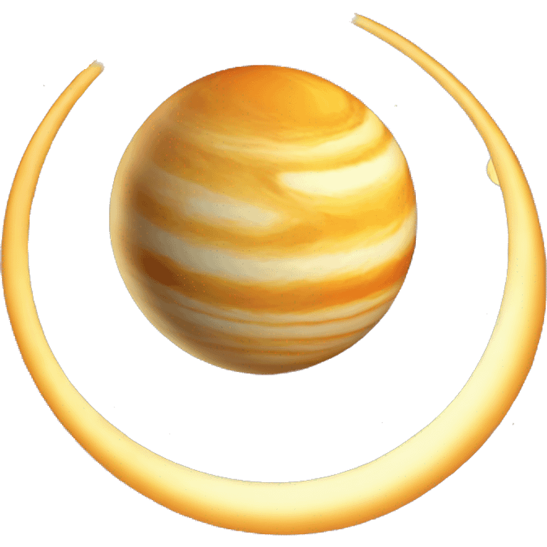 Venus planet more swirly and slightly more yellow-orange emoji