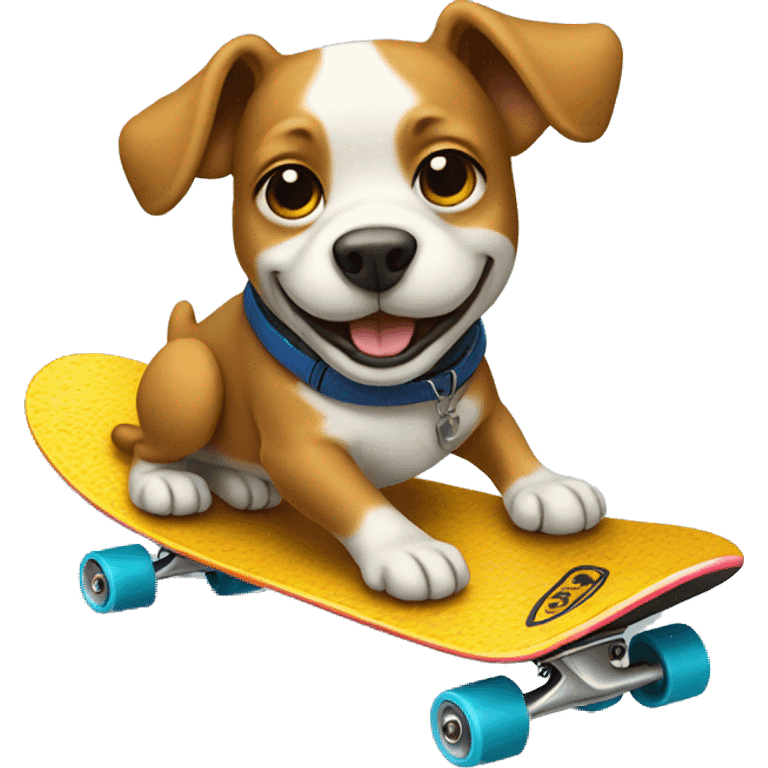 Dog riding a skateboard  emoji