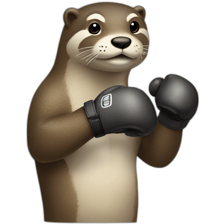 Une loutre avec des gants de boxe emoji