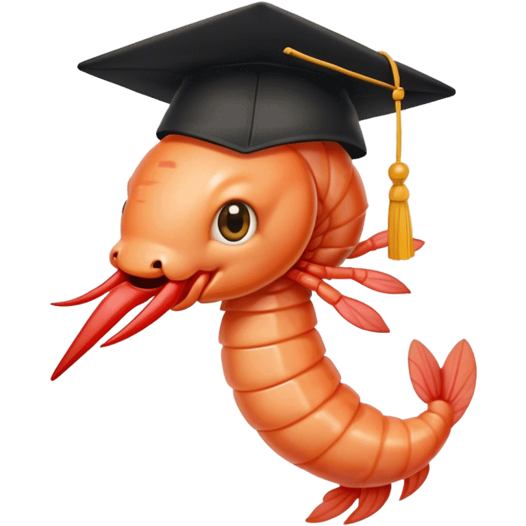 shrimp with phd hat emoji