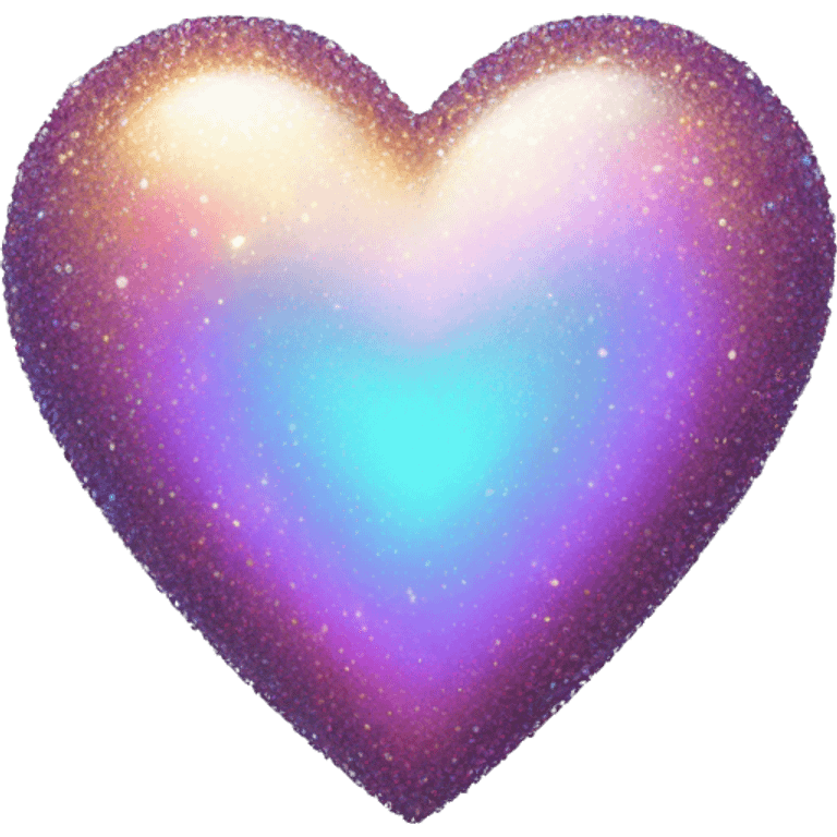 Iridescent heart with sparkle emoji