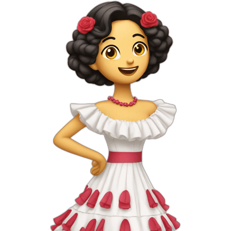 Chica morena dando Palmas flamencas emoji