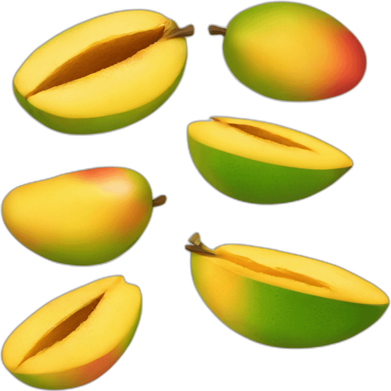 Sliced mango emoji