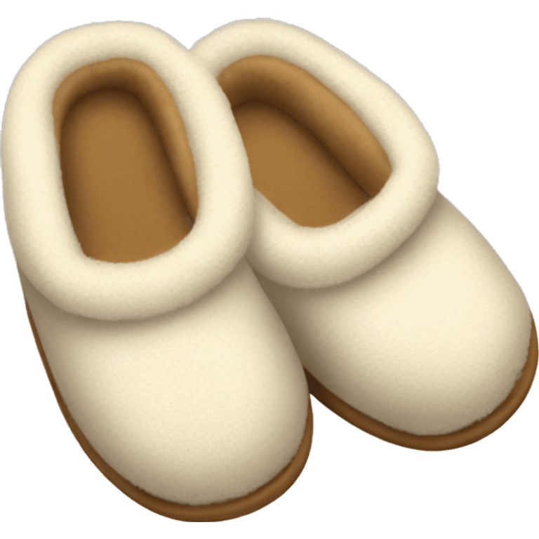 Ugg slippers realistic  cream color  emoji