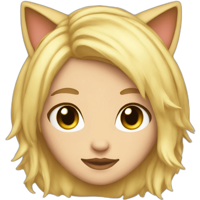 sexy blonde cat ears emoji