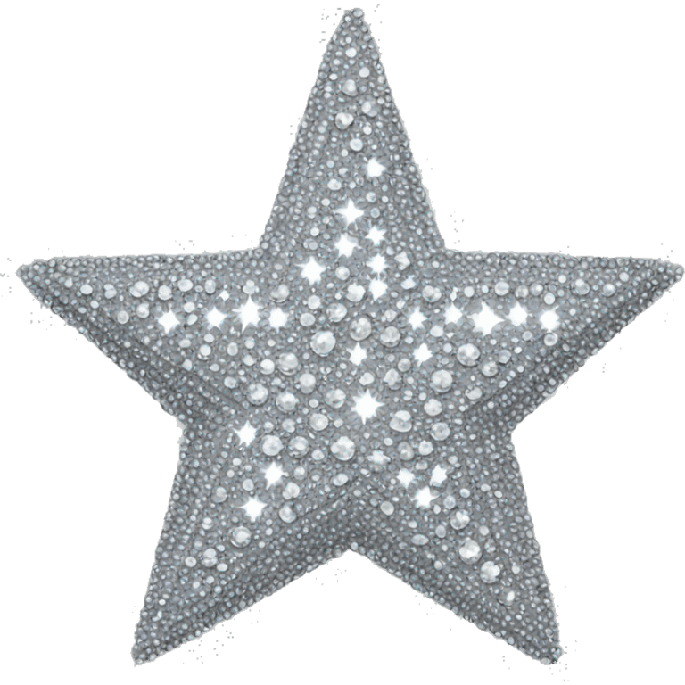 Silver Rhinestone star emoji