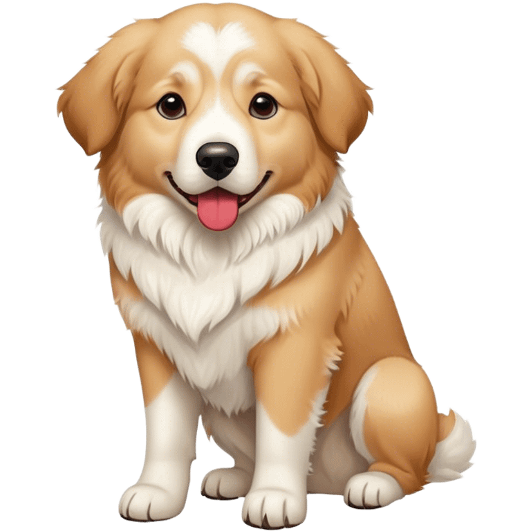 Red heeled Great Pyrenees mixed dog emoji