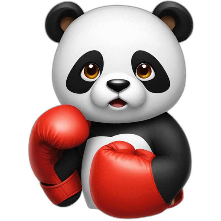 Panda with boxing gloves emoji