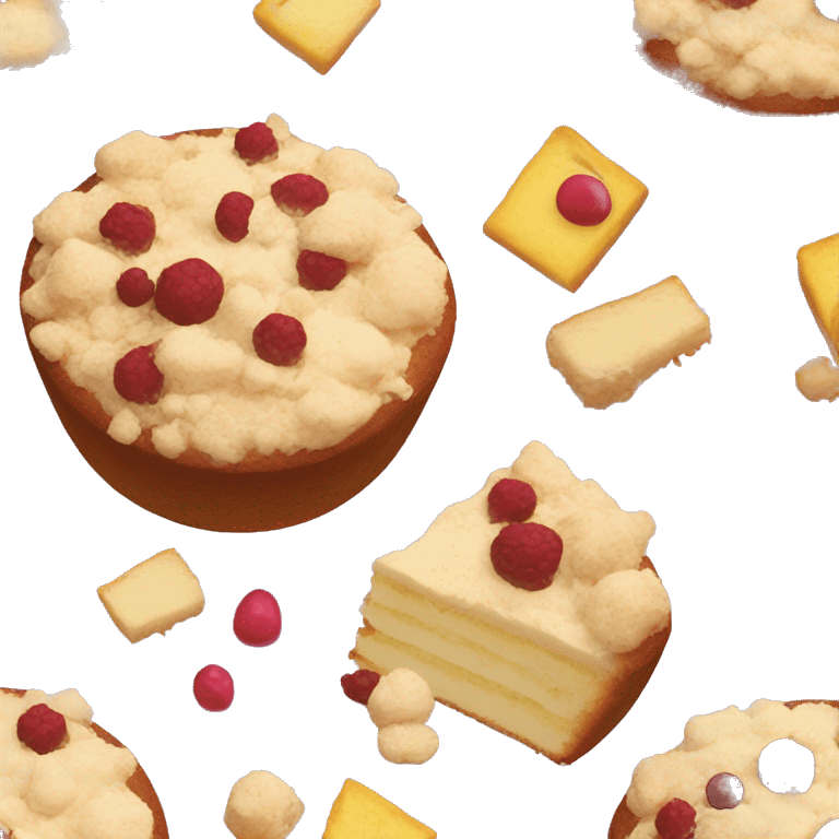 Aesthetic crumble cake emoji