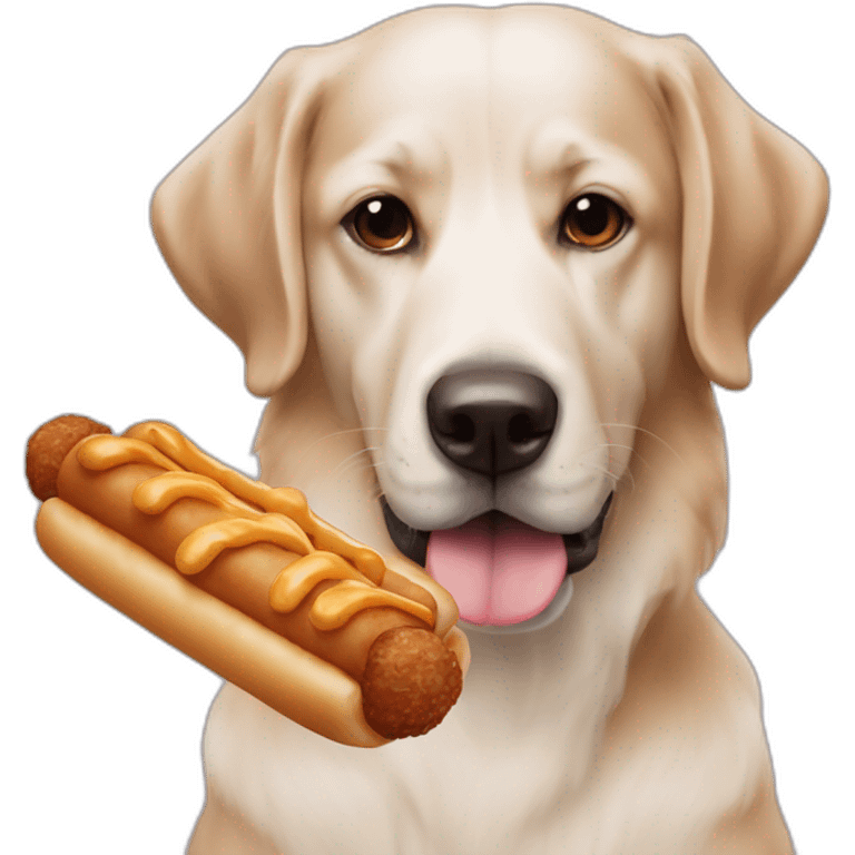 hond met een frikandel emoji