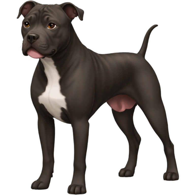 American pitbull terrier dark brindle emoji