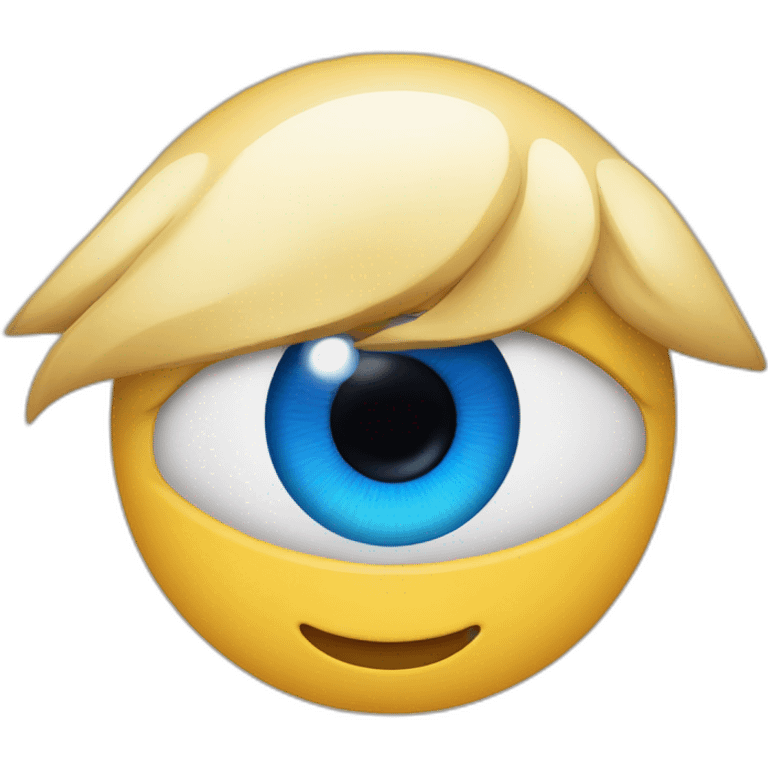 Yeux bleus et grandes oreilles emoji