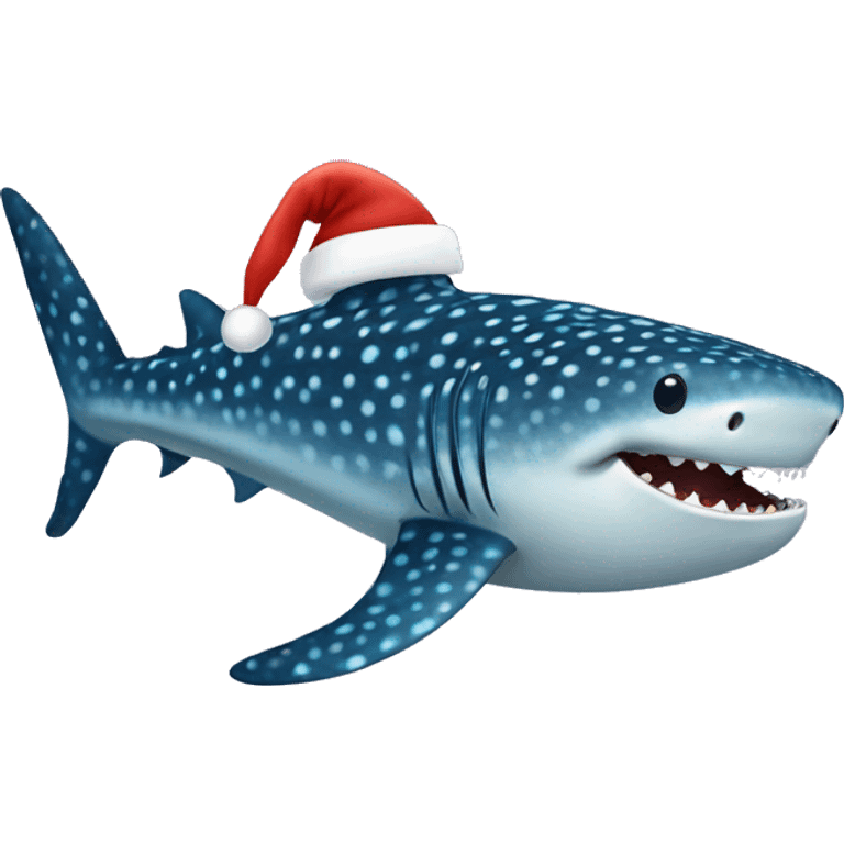 Christmas whale shark emoji