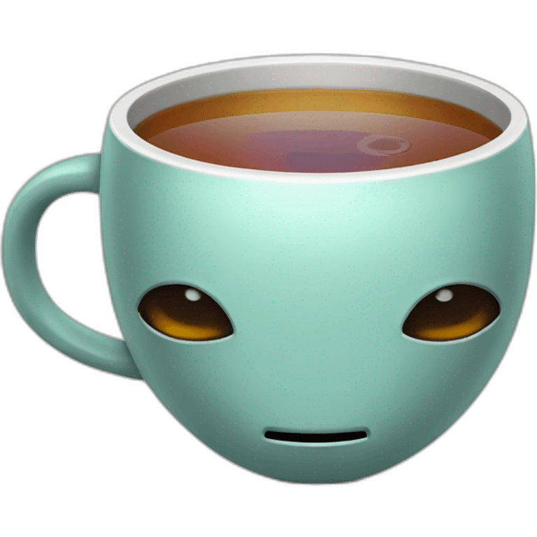 ROBOT emoji sip TEA emoji