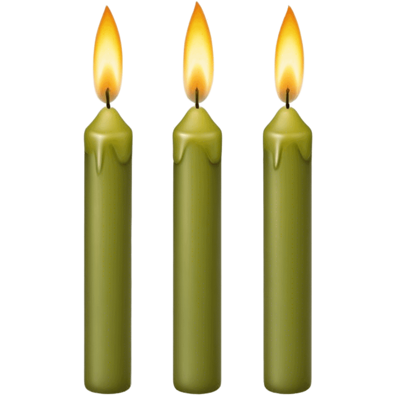 Olive color candles emoji