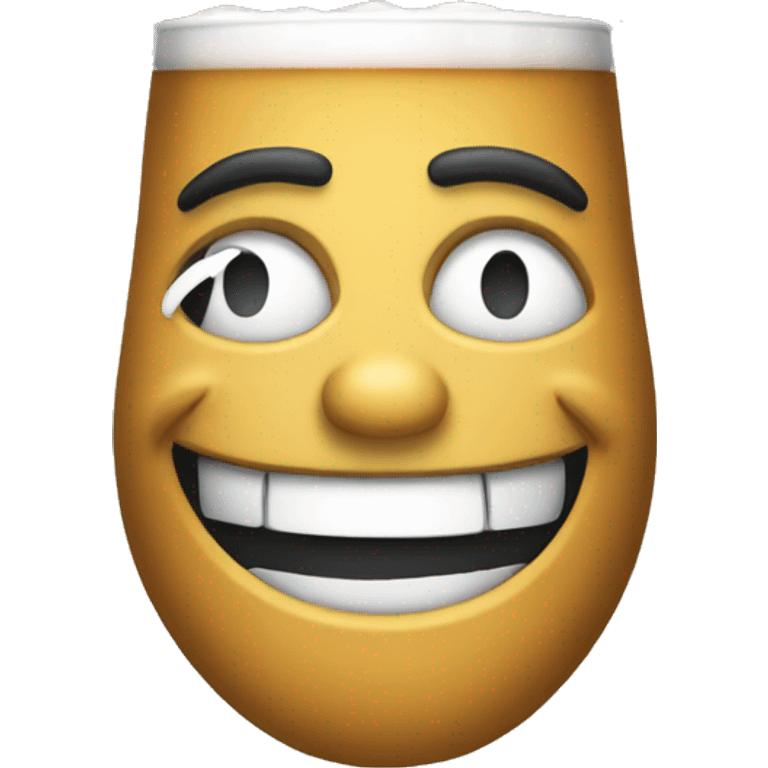 Smiling gangster beer emoji