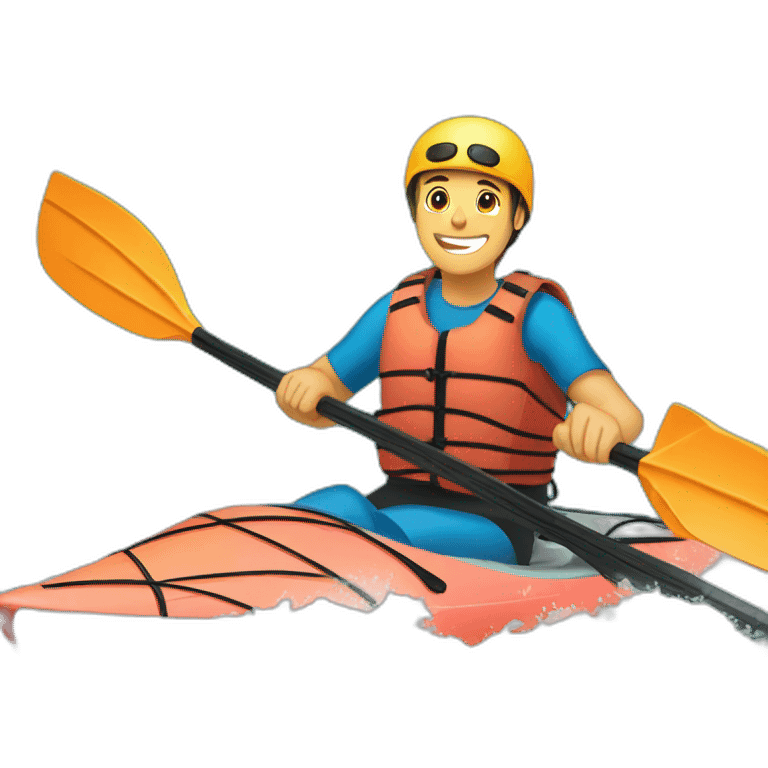 Kayak de course en ligne emoji