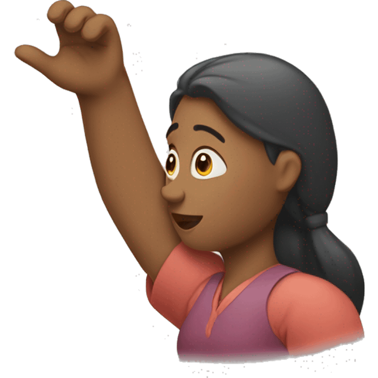 woman searching with hand on forehea emoji