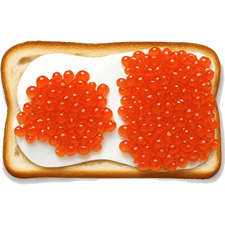 Red caviar on toast  emoji