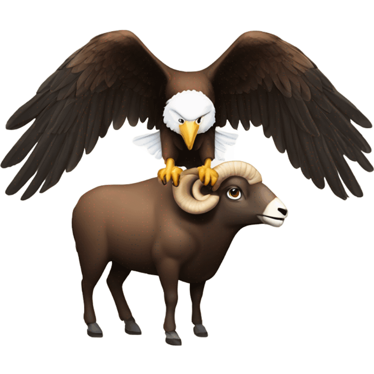 Eagle pooping on a ram emoji