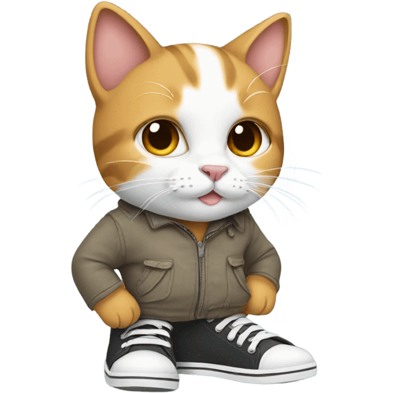 Cat wearing shoes emoji