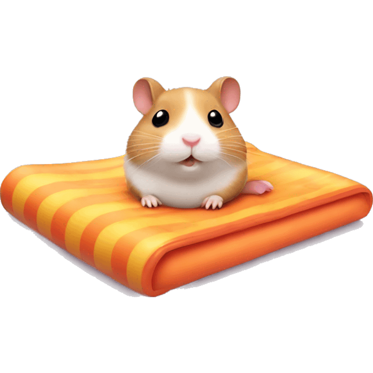 hamster relax on sunbed emoji