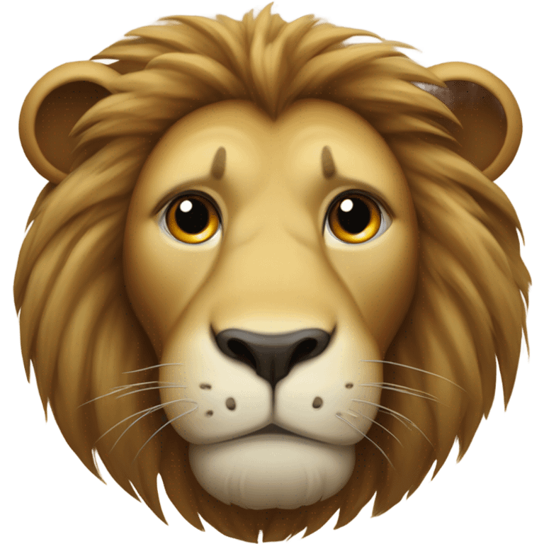 Sick lion emoji