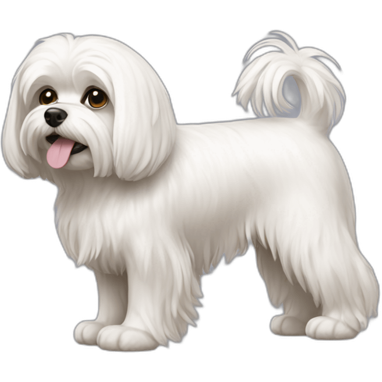 Maltese dog full body emoji