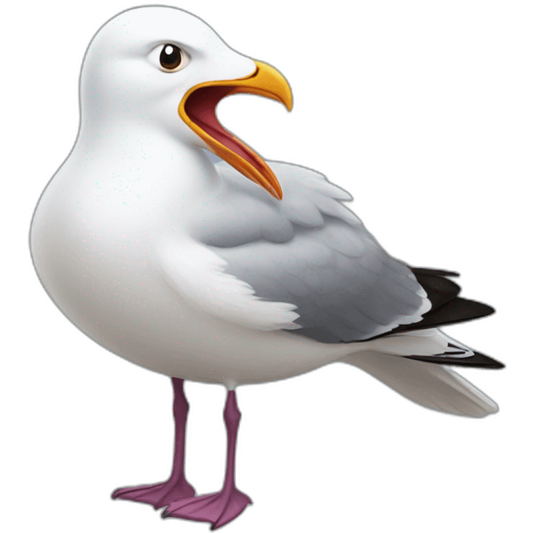 Seagull screaming emoji