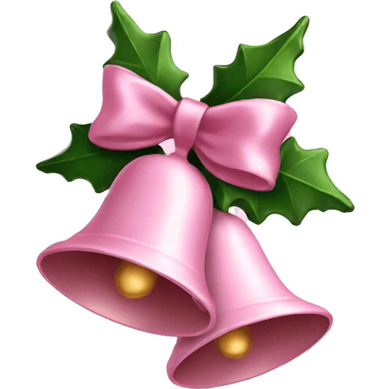 Light pink Christmas bells emoji