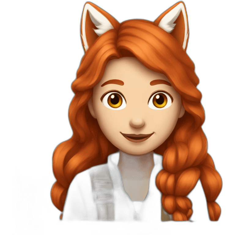 Gerl-redhead-happy-Fox ears emoji