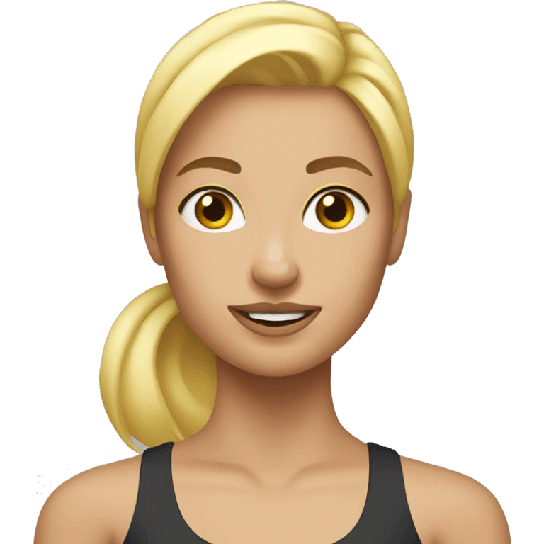 Blonde gym girl emoji