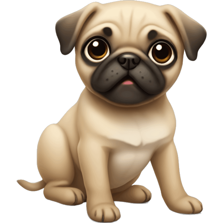 Fawn pug puppy emoji