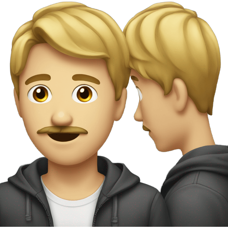 a teenage boy with a mustache  emoji