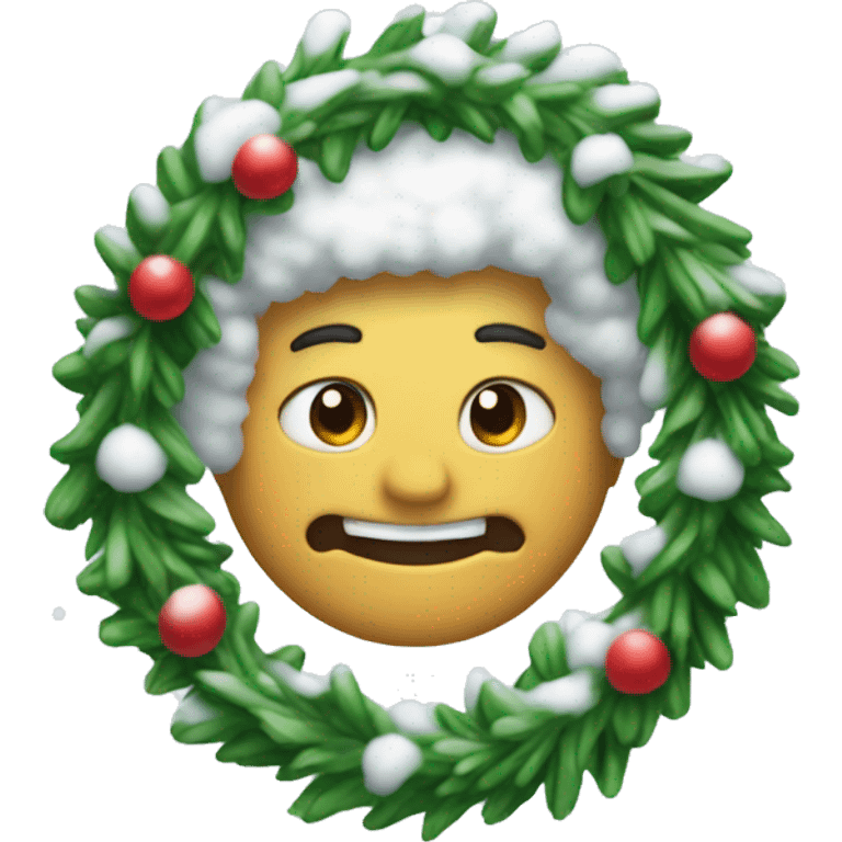 snow and garland emoji