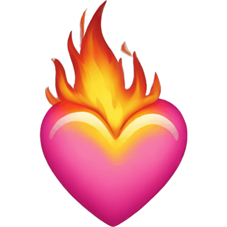 Pink heart in fire emoji