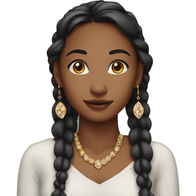 beautiful girl with earrings emoji