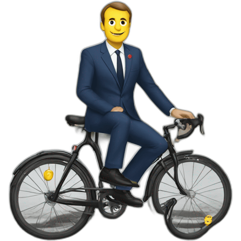 Macron en vélo emoji